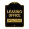 Signmission Designer Series-Leasing Office Welcome Black & Gold Heavy-Gauge Aluminum, 24" x 18", BG-1824-9834 A-DES-BG-1824-9834 - alternate 1